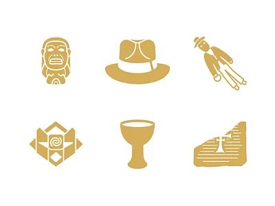 Adventure Icons adventure fedora grail icons idol illustration indiana jones indy voodoo