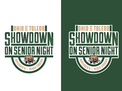 Showdown on Senior Night bobcats logo ohio senior