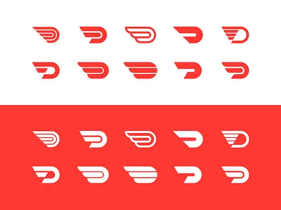 D-wing branding d identity logo movement wing