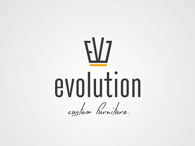 Evolution - Custom Furniture identity logo logotype mark symbol