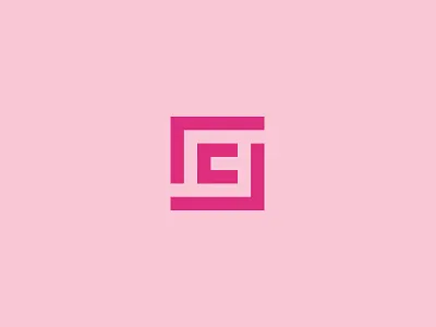 Unused mark: C branding geometry letters logo pink type