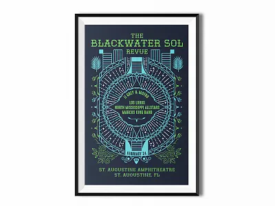 The Blackwater Sol Revue concept illustration music poster print screen print