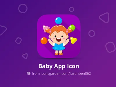Girl With Blocks app icon baby blocks children dress game girl iconsgarden kid play puzzle smile toy
