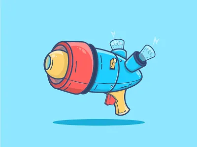 Space Gun asset blaster cyber cyberpunk gun icon illustration pistol space ufo vector weapon