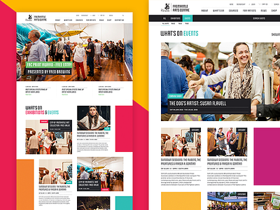 Fremantle Arts Centre arts clean concept design grid homepage layout marketing ui venue web design website