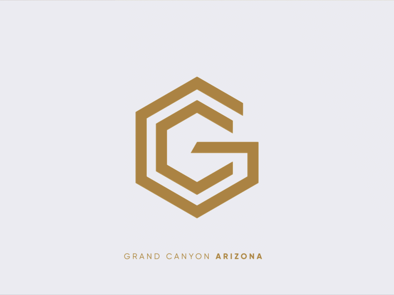 GC - Grand Canyon (Animated) arizona az gc grand canyon lettering monogram type united states of america usa