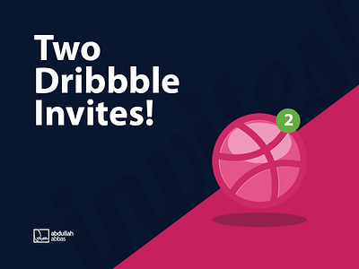 two dribbble invites 2d after animation brand card invitation invite invites logo