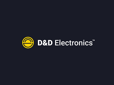 D&D Electronics Logo branding creative creativity design designer dribbble e electronics graphicdesign icon illustration illustrator logo logomark logotype photoshop symbol typography ui yellow