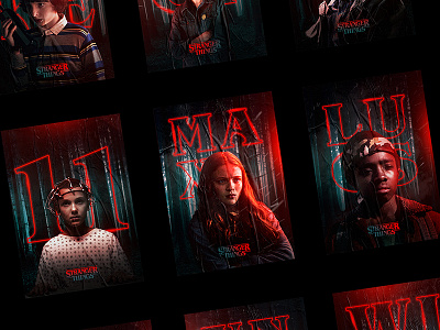 Netflix Stranger Things Character Posters artwork eleven fanart mike wheeler nancy netflix posters stranger things will byers