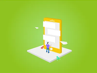 Loading page 2.5d illustration