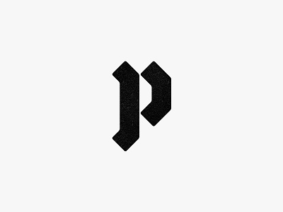 Blackletter 'P' blackletter brand mark branding calligraphy identity lettering logo monogram typography