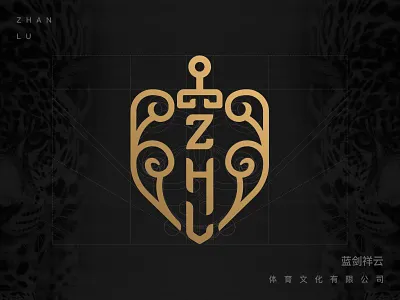 蓝剑祥云会徽设计 | 少年版（已商用） animal cloud logo shield sports sword