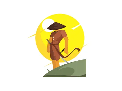 War Hero. adobe illustrator flat illustration warrior
