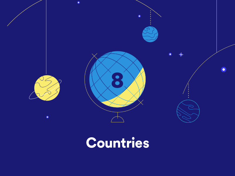 Globe earth globe illustration planets space stars style frame vector