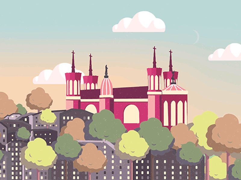 Basilica of Notre-Dame de Fourvière basilica cathedral church france hill lyon