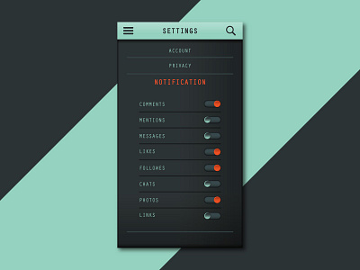 Settings dailyui design graphic design ui design