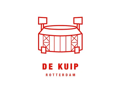 De Kuip Icon feyenoord icon kuip line red rotterdam soccer stadium