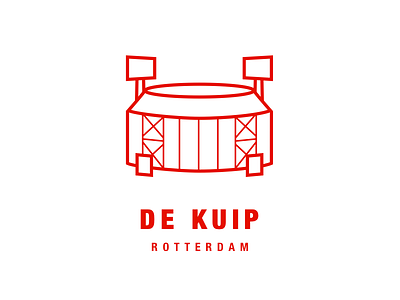 De Kuip Icon feyenoord icon kuip line red rotterdam soccer stadium