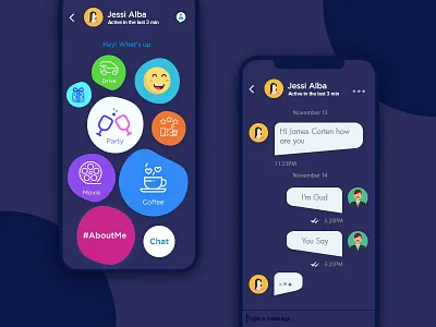 My Chat With X animation app chat chatting message messaging messenger ui ux wave web widget