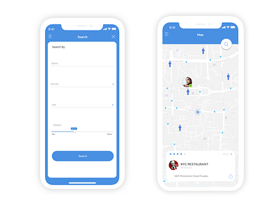 Map App . android app design graphic ios mobile ui ux web