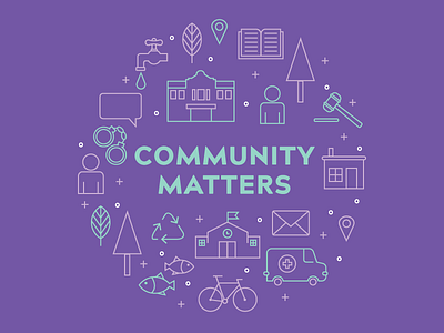 Community Matters color community icons illustration illustrator line line icons