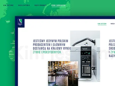 Ciech - Horizontal Website blue fullscreen green horizontal map web website