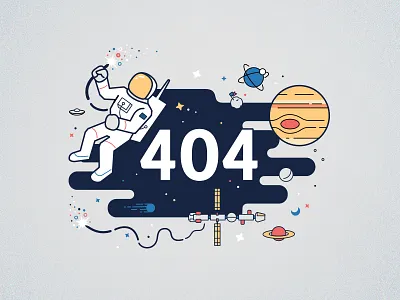 404 Page 404 astronaut gravity illustration jupiter space