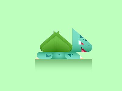 Bulbasaur adobe illustrator gradient illustration niantic nintendo pokemon pokemongo video game