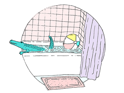 Pool Party illustration pool party winter