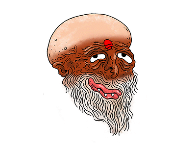 Hindu Sadhu head hindu illustration sadhu sticker