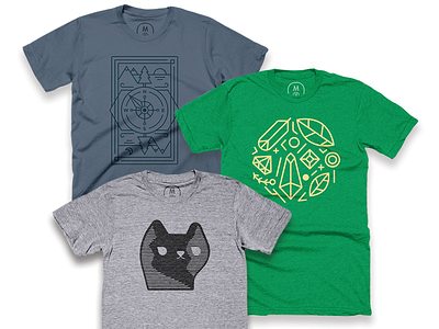 Cottonbureau Trifecta cats cottonbureau line drawing nature pnw shirtdesign tshirt