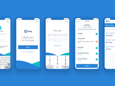 Sinq app chart design mobile platform ui ux uxui