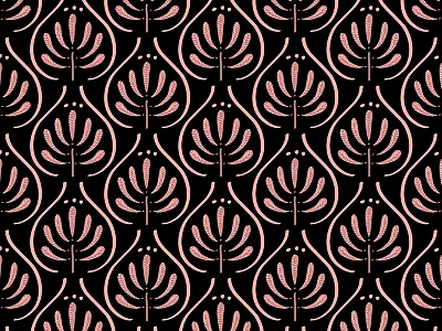 Bohemian Pattern Black black boho digital pattern seamless textile vector watercolor