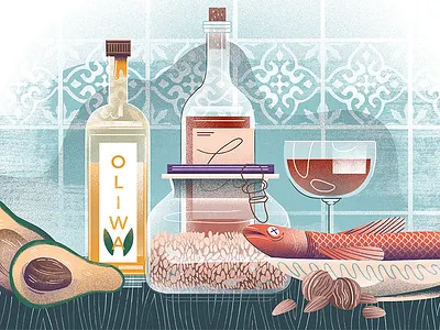 Superfoods dudzik food illustration iza polish