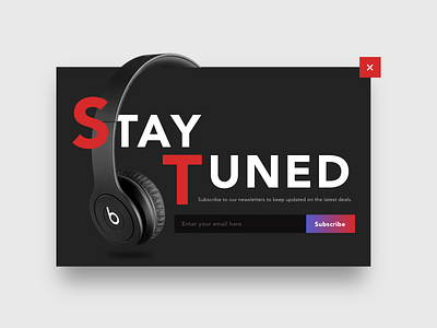 Daily UI - 026 Subscription beats daily ui dailyui earphone modal music subscribe subscription web modal