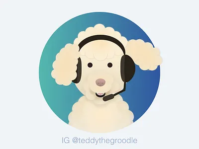 Medipass Customer Service Avatar Special Staff II avatar customer service dog golden retriever healthcare illustration medipass melbourme miniature poodle pet ui ux