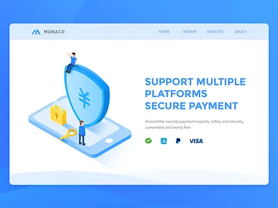 Financial Loans(Secure Payment) blue financial isometric loans money