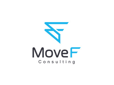 Move F Consulting consulting f growth identity logo minimal move