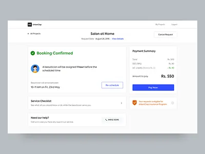 Booking Confirmation - Web booking confirmation design principle sketch ui web