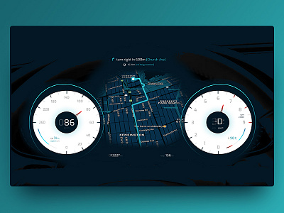 Electric Car Dashboard — UI Weekly Challenges S2 / W4/10 car concept dark dashboard electric engine motion speed ui ux