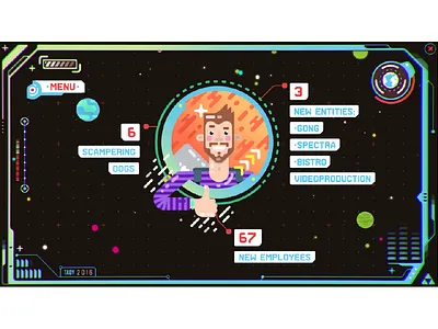 One year in agency_screen from motion character design hands handshake icon ilustration interface motion reality vector virtual vr