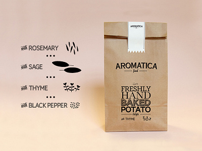 Aromatica Packaging branding food food packaging illustration logo logo design packaging type typography