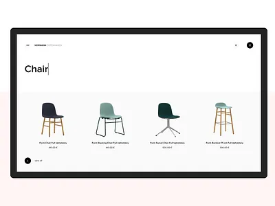 Normann Copenhagen Website Redesign clear color design furniture minimal shop ui ux web