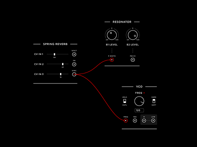 video modular system / ui concept fui gui high tech modular network node patch sci fi ui unity video vj