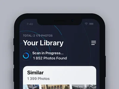 Gemini Photos for iOS app gemini illustration interface library progress ui ux