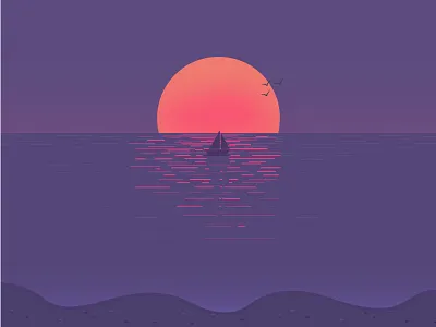Marmalade Sunset beach beautiful boat marmalade. birds ocean purple sunset