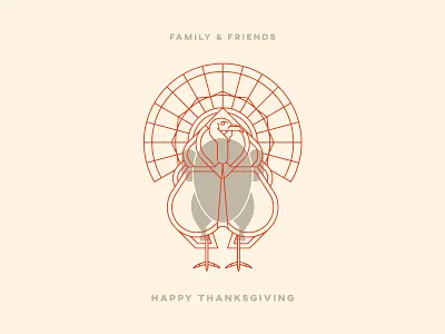Happy Thanksgiving custom type lettering logo design monoweight illustration typography
