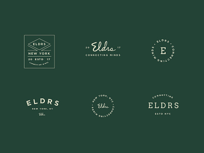 Elders Logo Exploration badge brand branding identity design logo script type typography