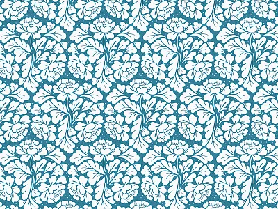 William Morris Style boho digital pattern seamless textile vector watercolor