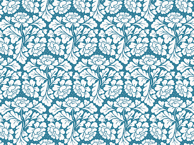 William Morris Style boho digital pattern seamless textile vector watercolor